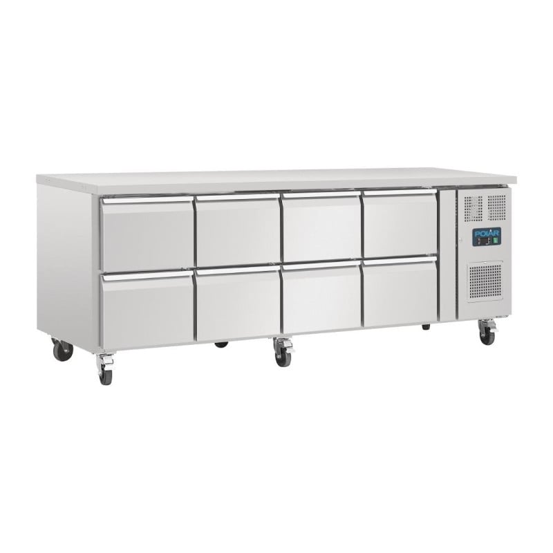 Refrigerated Table Gn 1/1 Ventilated 8 Drawers Series U - 616 L - Polar
