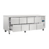 Tavolo refrigerato GN 1/1 ventilato con 8 cassetti Serie U da 616L - Polar - Fourniresto