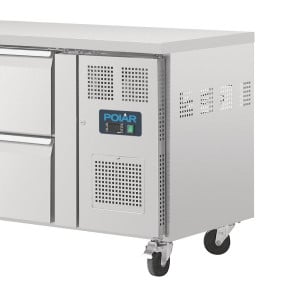 Tavolo refrigerato GN 1/1 ventilato con 8 cassetti Serie U da 616L - Polar - Fourniresto