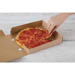 Scatole per pizza Kraft da 23 cm - Pacco da 100 - Fiesta Green - Fourniresto