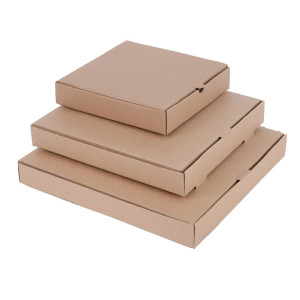 Kraft Pizza Boxes 30cm - Pack of 100 - Fiesta Green - Fourniresto