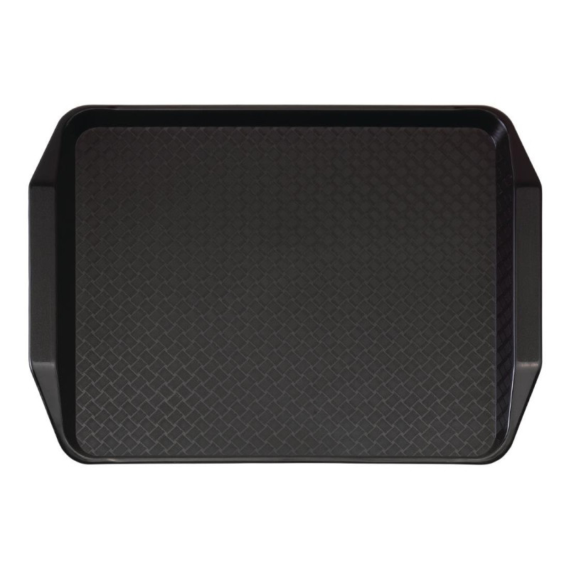 Plateau Rectangulaire Noir avec Poignées en Polypropylène Fast Food 430mm - Cambro - Fourniresto