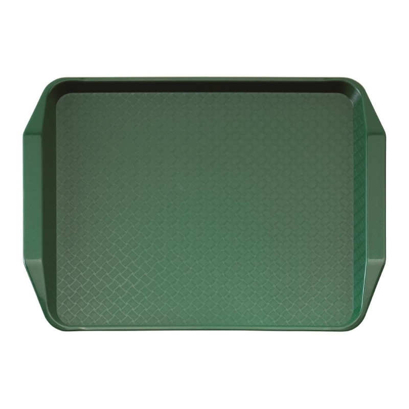 Vassoio rettangolare verde con maniglie in polipropilene Fast Food 430mm - Cambro - Fourniresto