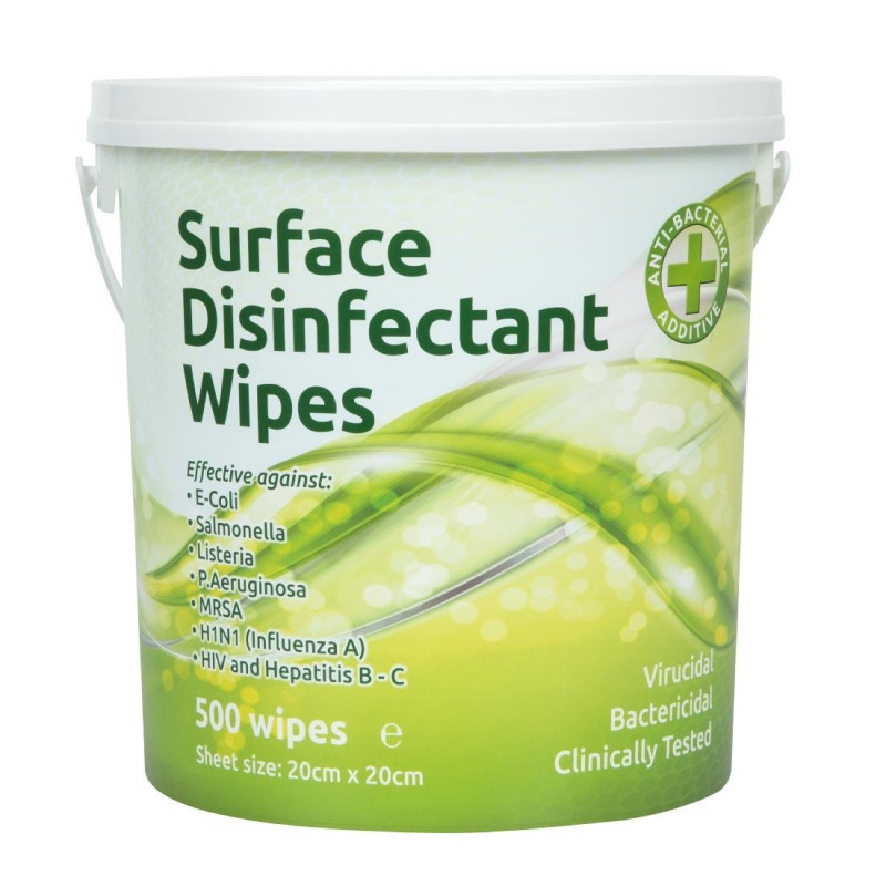 Surface Disinfectant Wipes Box - Pack of 500 - FourniResto - Fourniresto