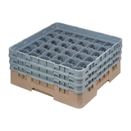 Casier à Verres 36 Compartiments Camrack Beige Hauteur Max 174mm - Cambro - Fourniresto