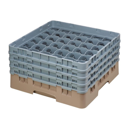 Scaffale per bicchieri 36 scomparti Camrack beige altezza massima 215mm - Cambro - Fourniresto