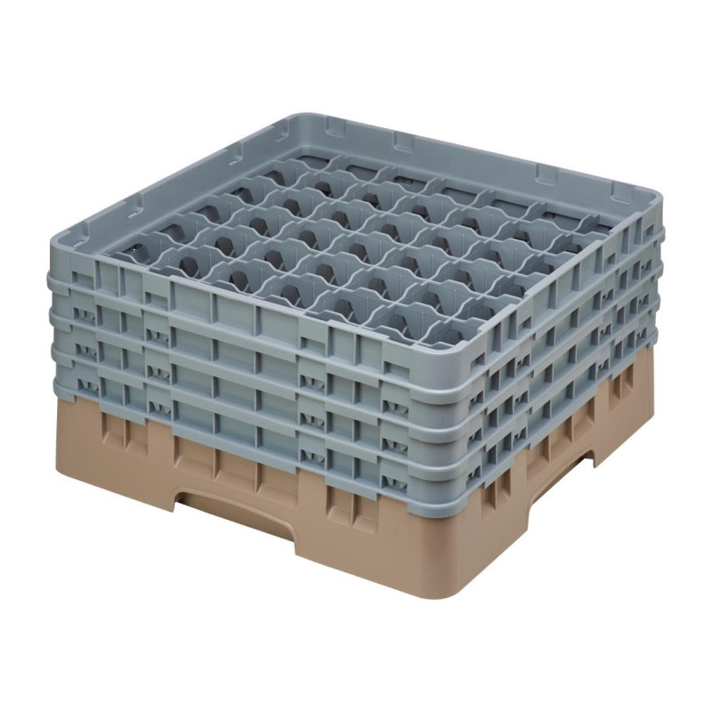 Scaffale per bicchieri 49 scomparti Camrack beige Altezza massima 215mm - Cambro - Fourniresto