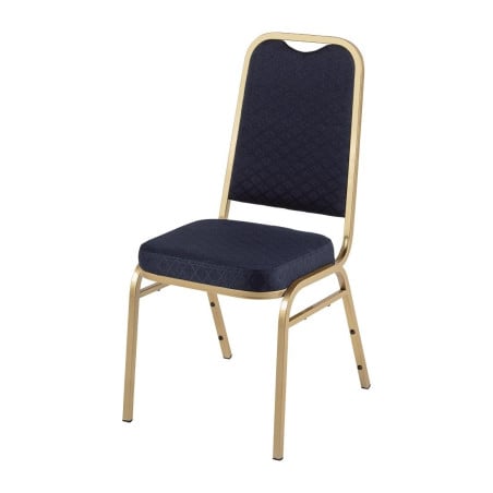 Chaises De Banquet À Dossier Carré Bleues - Lot De 4 - Bolero - Fourniresto