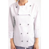 Giacca da cucina unisex Chicago a maniche lunghe bianca taglia S - Whites Chefs Clothing - Fourniresto