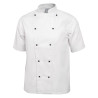 Veste De Cuisine Mixte Chicago Manches Courtes Blanche Taille Xs - Whites Chefs Clothing - Fourniresto