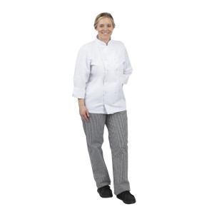 Pantaloni da cucina unisex Vegas a quadretti neri e bianchi taglia L - Abbigliamento per chef Whites - Fourniresto