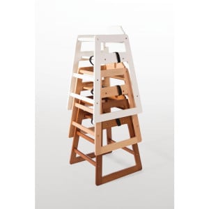 Sedia Alta In Legno Finitura Naturale - Bolero - Fourniresto