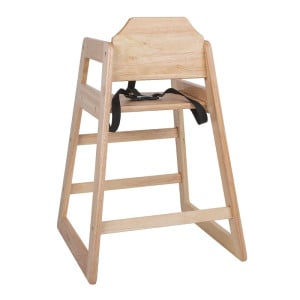 Sedia Alta In Legno Finitura Naturale - Bolero - Fourniresto