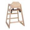 Sedia Alta In Legno Finitura Naturale - Bolero - Fourniresto