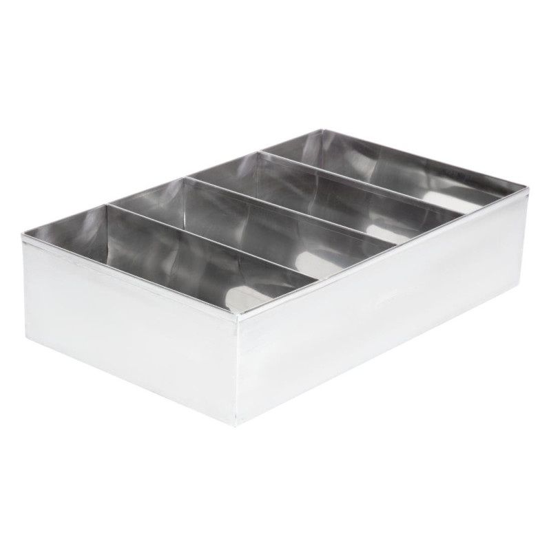 Stainless Steel Cutlery Tray - 4 Compartments - Olympia - Fourniresto