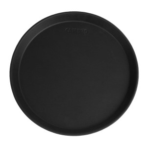 Round Non-Slip Fiberglass Camtread Service Tray Black Ø 280mm - Cambro - Fourniresto