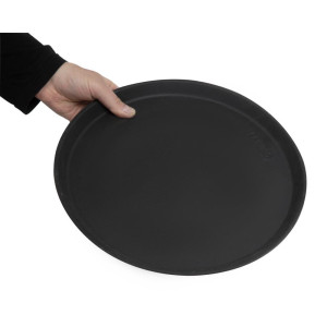 Plateau de Service Rond Fibre de Verre Antidérapant Camtread Noir Ø 355mm  - Cambro - Fourniresto