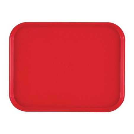 Vassoio rettangolare in polipropilene Fast Food rosso 410mm - Cambro - Fourniresto