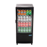 Vetrina refrigerata nera con porte curve 86 L - Polar - Fourniresto