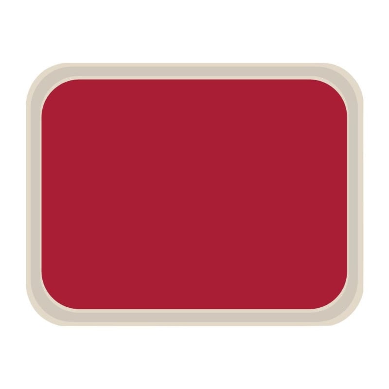 Vassoio da servizio in poliestere standard 470x360mm rosso - Roltex - Fourniresto