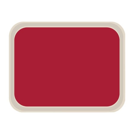 Vassoio da servizio in poliestere standard 470x360mm rosso - Roltex - Fourniresto