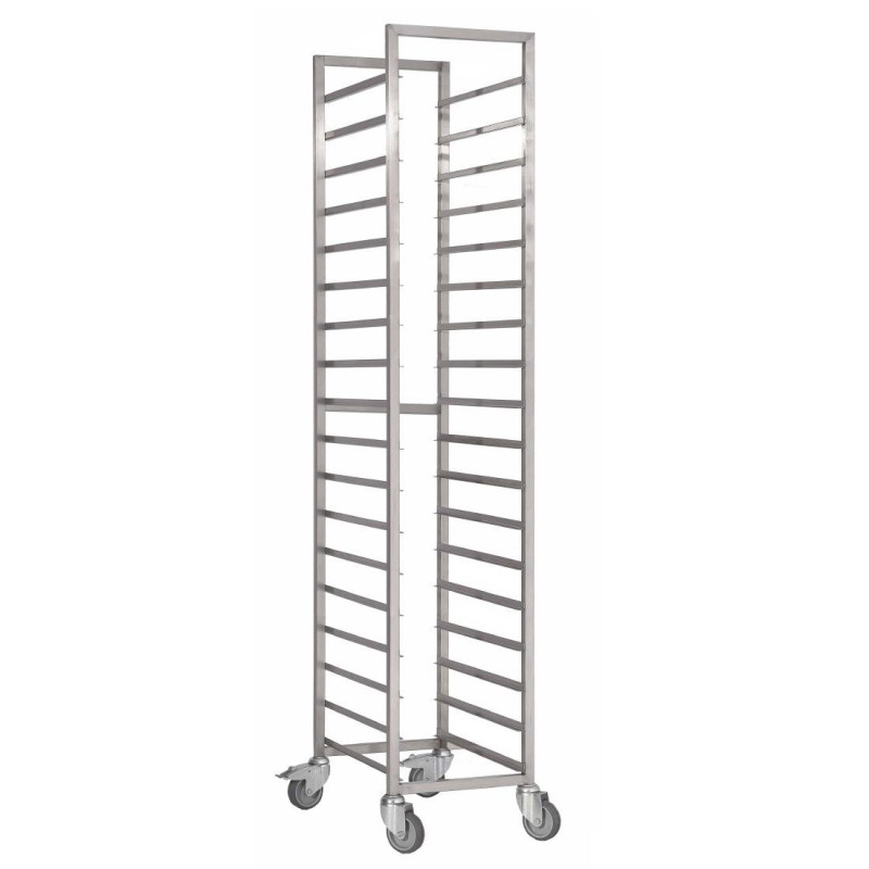 Carrello scorrevole in acciaio inossidabile - 600x400mm - 18 livelli - Gastro M