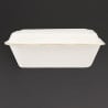 Hinged Bagasse Compostable Trays - 500 ml - Pack of 250 - Fiesta Green