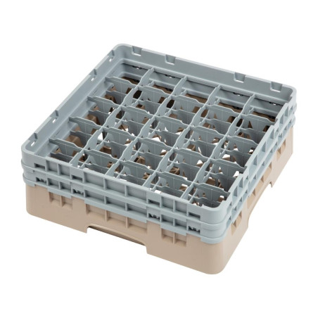 Scaffale per bicchieri 25 scomparti Camrack beige Altezza-L 500 xP 500mm - Cambro