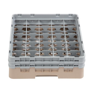 Scaffale per bicchieri 25 scomparti Camrack beige Altezza-L 500 xP 500mm - Cambro