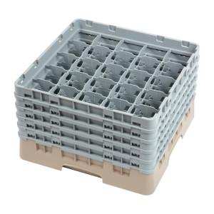 Glass Rack 25 Compartments Camrack Beige-500x 500mm - Cambro