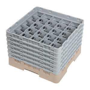 Scaffale per bicchieri 25 scomparti Camrack beige - L 500 x L 500mm - Cambro