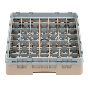 Scaffale per bicchieri 49 scomparti Camrack beige - L 500 x P 500mm - Cambro
