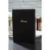 Protective Menu in Black Faux Leather A5 - Olympia - Fourniresto