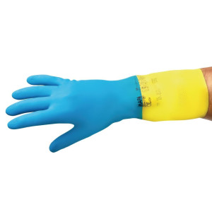 Waterproof Light Chemical Protection Blue and Yellow Gloves Mapa 405 - Size L - Mapa