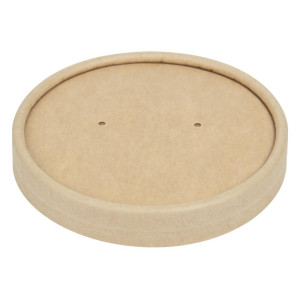Coperchi per Ciotole di Zuppa Kraft Riciclabili per Microonde 225ml e 350ml - Confezione da 500 - Colpac