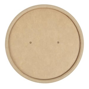 Coperchi per Ciotole di Zuppa Kraft Riciclabili per Microonde 225ml e 350ml - Confezione da 500 - Colpac