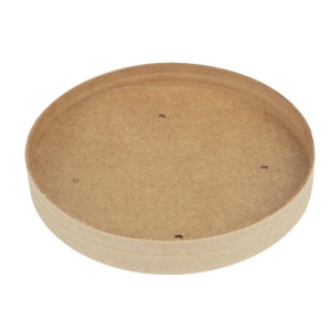 Coperchi per Ciotole di Zuppa Kraft Riciclabili per Microonde 225ml e 350ml - Confezione da 500 - Colpac