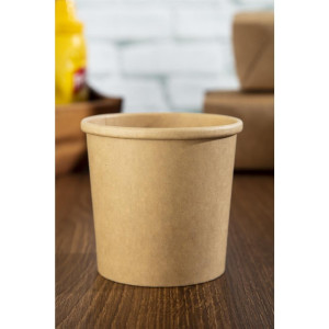 Ciotole per Zuppa Kraft Riciclabili per Microonde 350ml - Confezione da 500 - Colpac