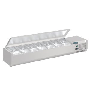 Saladette da banco con coperchio Serie G - 7 x GN 1/4 - Polar