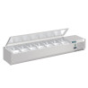 Saladette da banco con coperchio Serie G - 7 x GN 1/4 - Polar