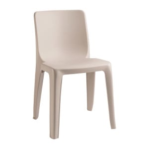 Sedia impilabile per esterni / interni - beige - FourniResto - Fourniresto