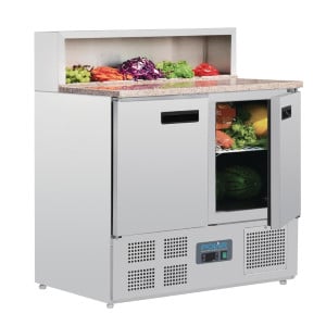 Bancone di preparazione refrigerato per pizze Serie G - 288L - Polar - Fourniresto