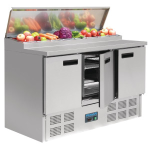 Bancone di preparazione refrigerato per pizze e insalate Serie G - 390L Polar - Fourniresto