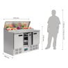 Bancone di preparazione refrigerato per pizze e insalate Serie G - 390L Polar - Fourniresto