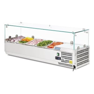 Vetrina per ingredienti refrigerata Serie G - 5 x GN 1/4 - Polar - Fourniresto