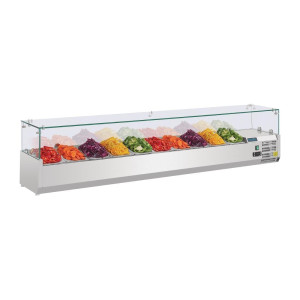 Vetrina per ingredienti refrigerata Serie G - 10 X GN 1/4 - Polar - Fourniresto