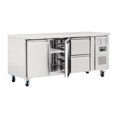 Tavolo Refrigerato 2 Porte 2 Cassetti Serie U - 417L - Polar - Fourniresto