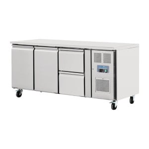 Tavolo Refrigerato 2 Porte 2 Cassetti Serie U - 417L - Polar - Fourniresto