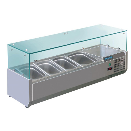 Vetrina refrigerata per ingredienti 3x GN 1/3 e 1x GN 1/2 Serie G - Polar - Fourniresto