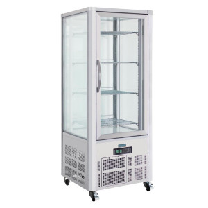 Vetrina per pasticceria in acciaio inox con 1 porta vetrata Serie G - 400L - Polar - Fourniresto